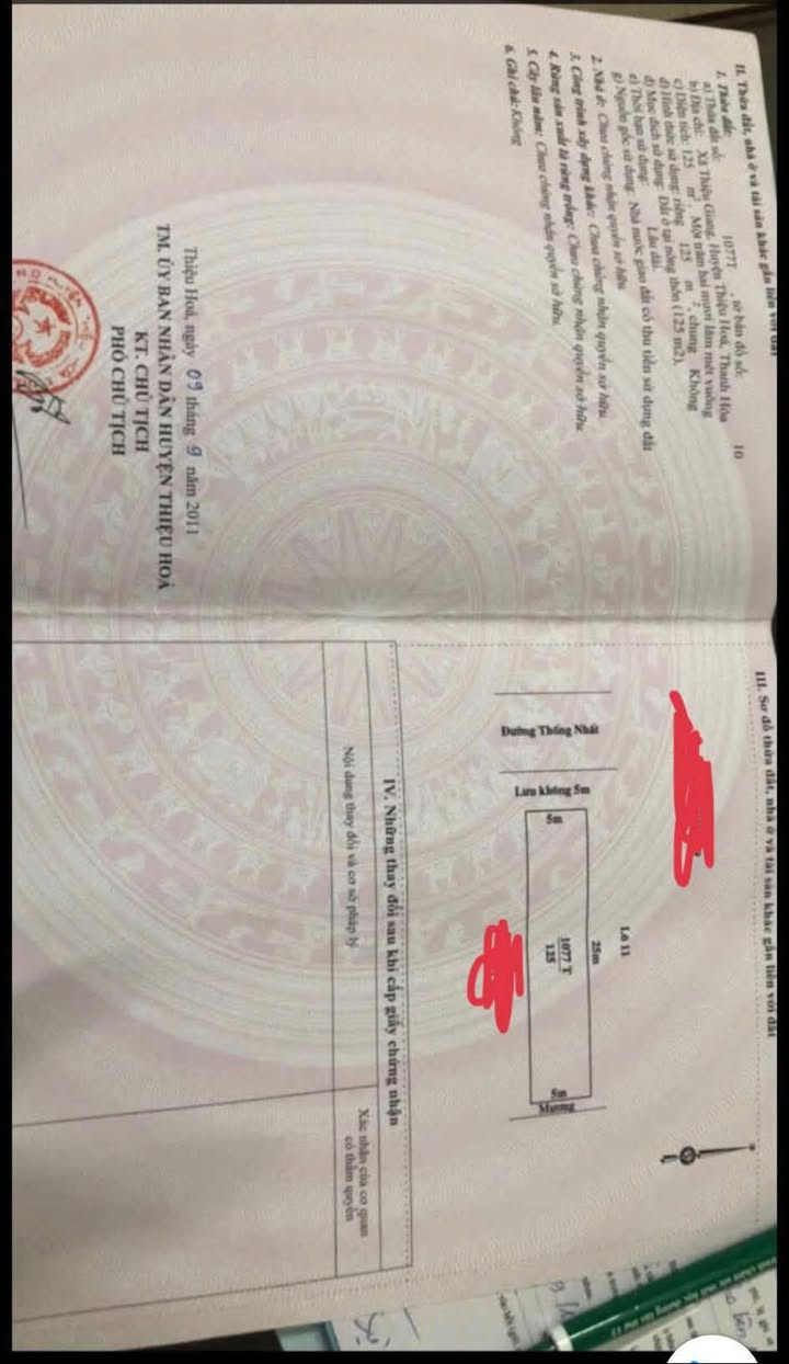 Đất nền Thiệu Hóa 125m² giá 1.8 tỷ - Tiềm năng tăng giá vượt trội