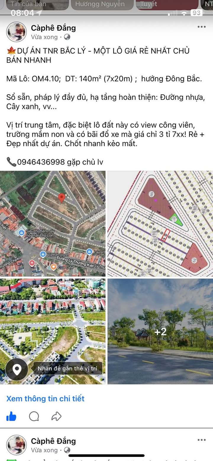 Đất nền TNR Bắc Lý Đồng Hới 140m² giá 3.7 tỷ - Sổ đỏ chính chủ!