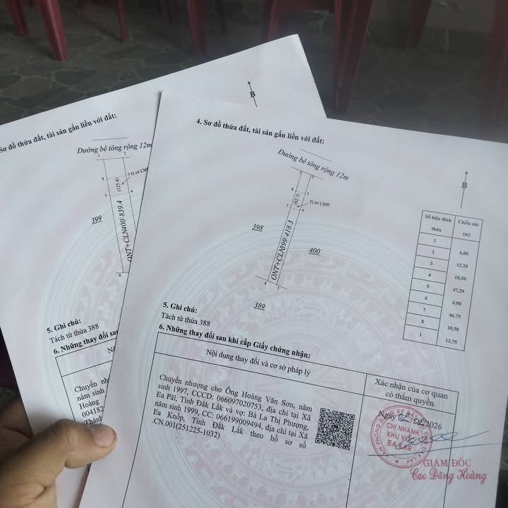 Đất nền Ea Pal, Đắk Lắk - 1260m² Sẵn Sổ, Gần Chợ, Giá 800 Triệu