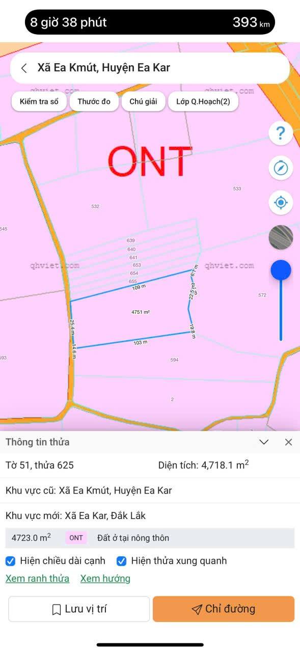 Đất nền Ea Kar 1692m² giá 700 triệu - Sổ đỏ chính chủ