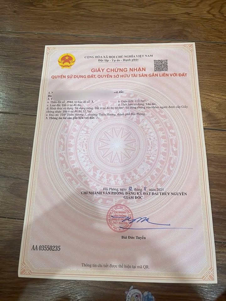 Đất nền Thôn 1 Thiên Hương 60m² giá 1.5 tỷ - Sổ đỏ chính chủ