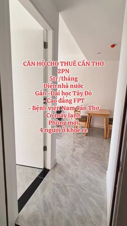 Cho thuê căn hộ 2PN An Phú Ecocity Cần Thơ - 5 Triệu/tháng