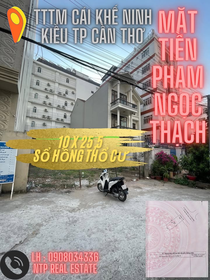 Bán đất mặt tiền Phạm Ngọc Thạch Cần Thơ 255m² - Vị trí đắc địa!