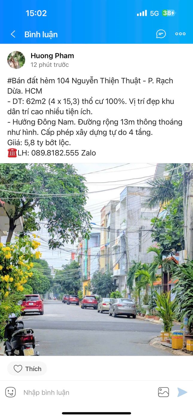 Đất Vũng Tàu 90m² Hướng Tây Bắc - Giá 8.6 Tỷ Đường Nguyễn Thị Định