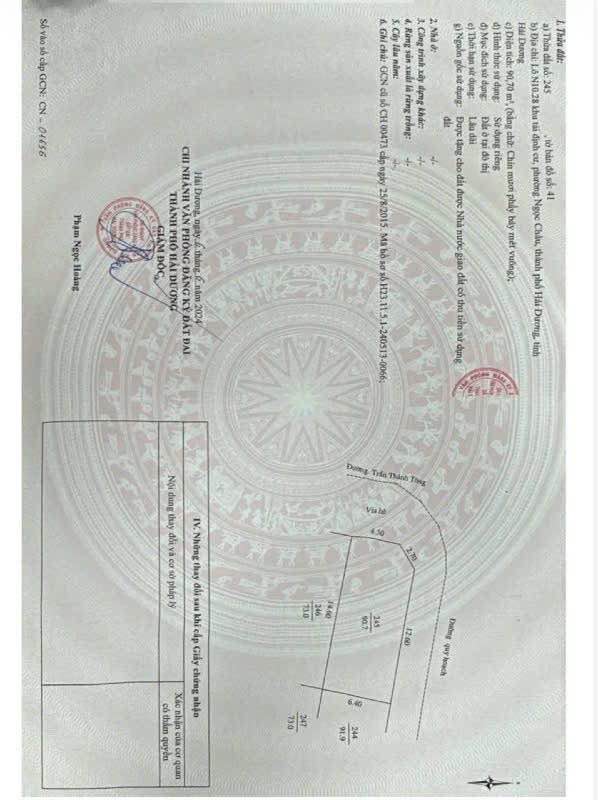 Bán Gấp Lô Góc Trần Thánh Tông, TP. Hải Dương - 90.7m² Kinh Doanh Đắc Địa