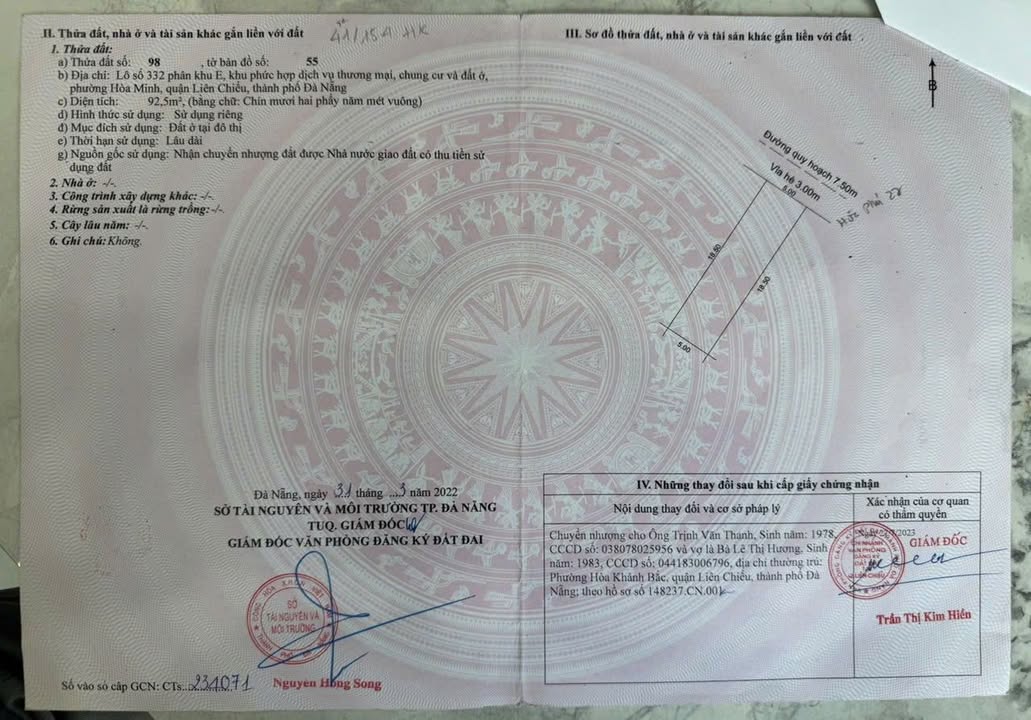 Đất nền Liên Chiểu 92.5m² - Sẵn sàng xây căn hộ, giá 7.05 tỷ