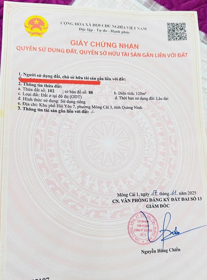 Đất nền Khu 7 Hải Yên 120m² - Tiềm năng tăng giá vượt trội!