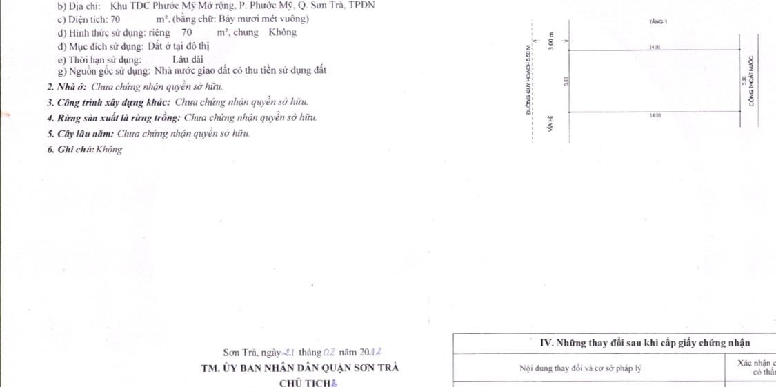 Đất nền Sơn Trà 70m² Đà Nẵng – Tiềm năng tăng giá vượt trội!