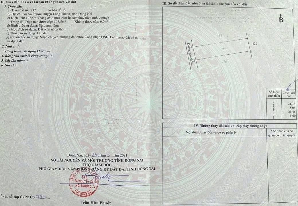 Đất nền An Phước Long Thành 100m² giá 1.39 tỷ - Sổ đỏ chính chủ!