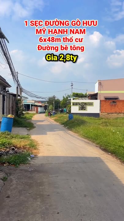 Đất nền Mỹ Hạnh Nam 288m² giá 2.8 tỷ - Tiềm năng tăng giá vượt trội!