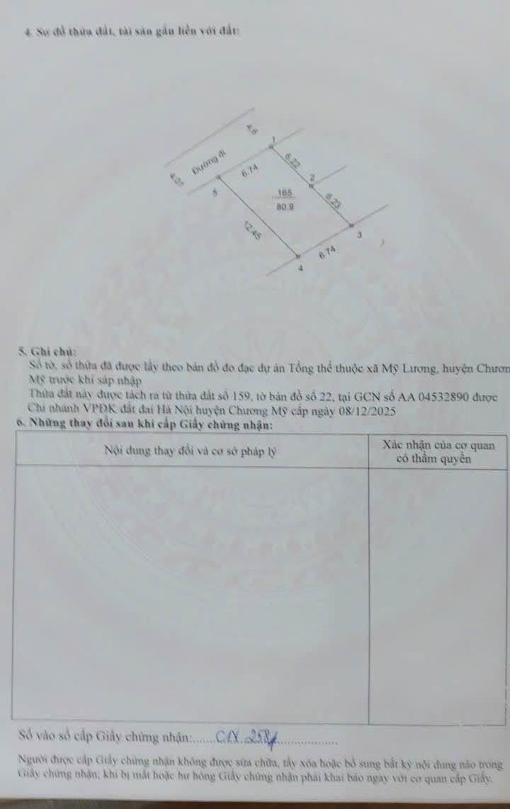 Đất nền Mỹ Lương - Chương Mỹ 81m² - Sổ đỏ sẵn sàng giao dịch