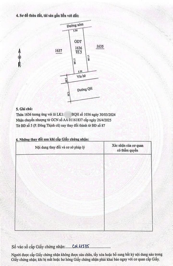 Đất nền Đông Thịnh, TP Thanh Hóa 94m² - Sổ đỏ sẵn sàng giao dịch
