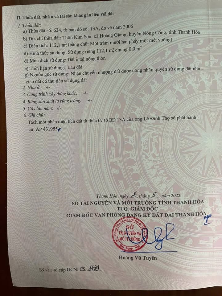 Đất nền Kim Sơn TP Thanh Hóa 115m² - Tiềm năng tăng giá vượt trội!