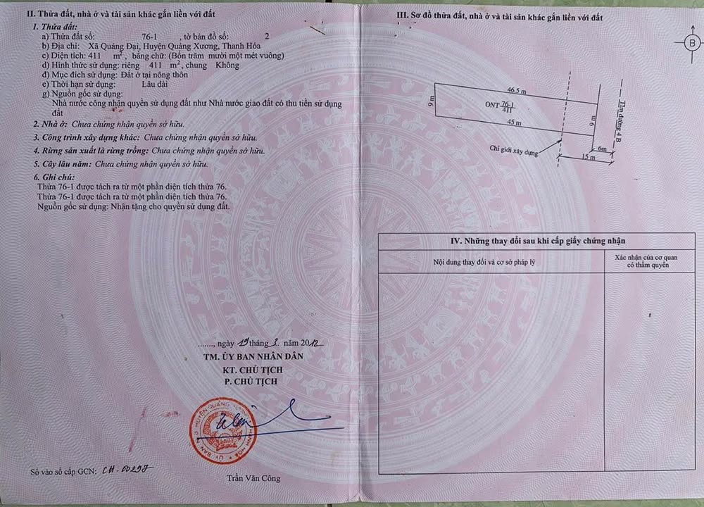 Bán Đất Nam Sầm Sơn 400m² Giá 3.6 Tỷ - Sổ Đỏ Chính Chủ