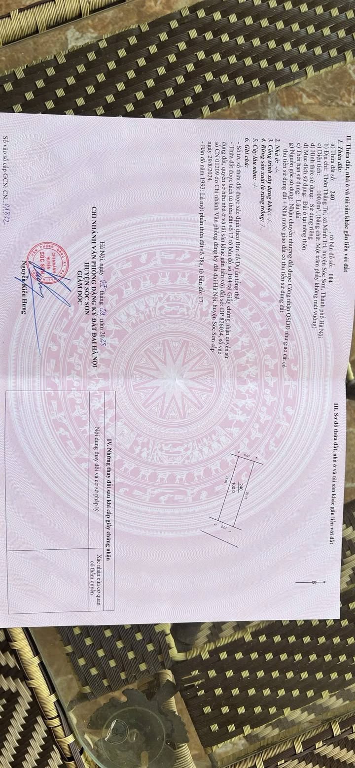 Đất Sóc Sơn 100m² - Sổ Đỏ Sẵn, Ô Tô Đỗ Cửa, Giá Đầu Tư