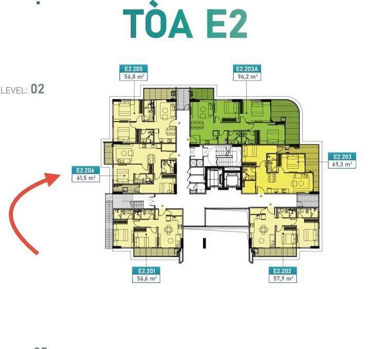 Căn hộ Eco RiverSide Hải Dương 61.5m² giá 2.45 tỷ - Giá tốt hiếm có!