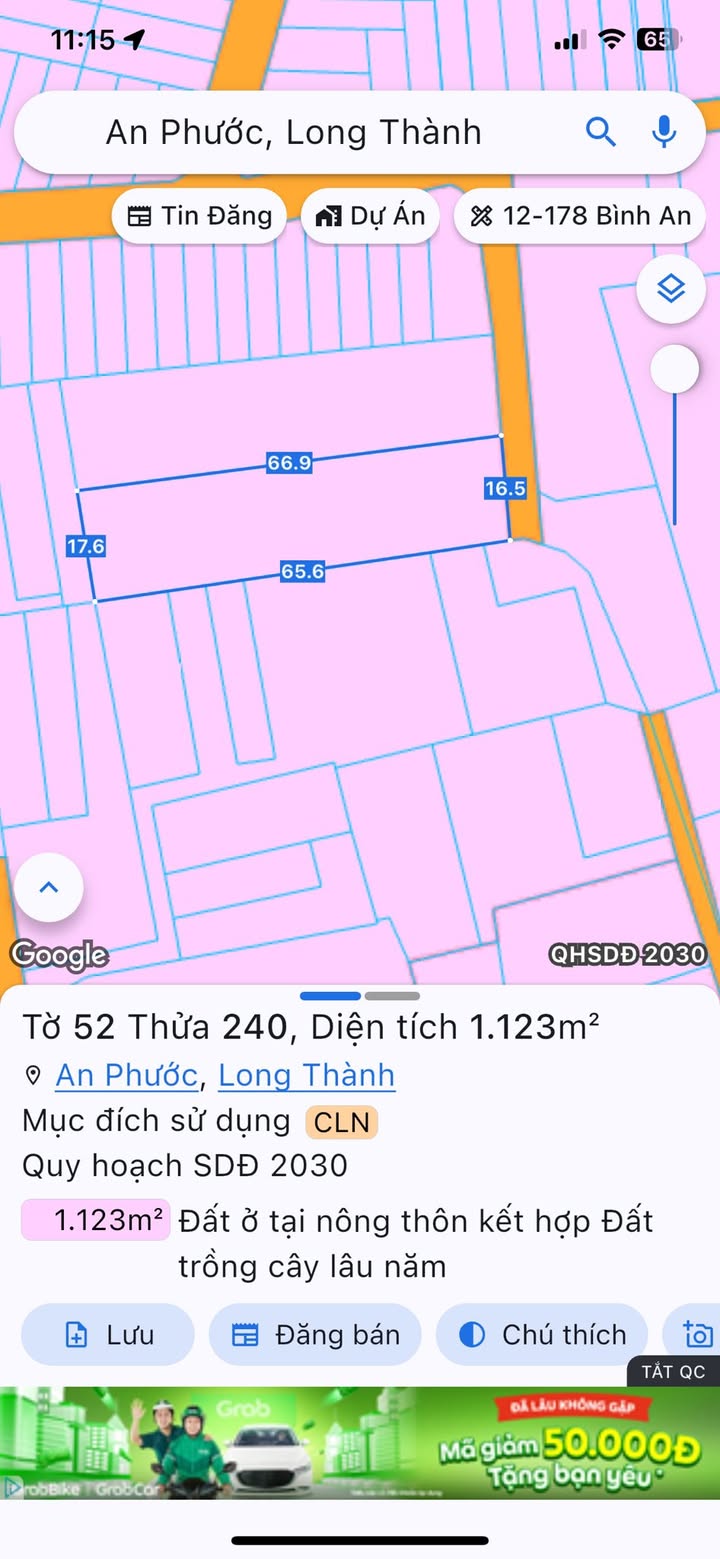 Đất Vườn Long Thành 1123m² - Vị Trí VIP, Sẵn Sàng Xây Dựng