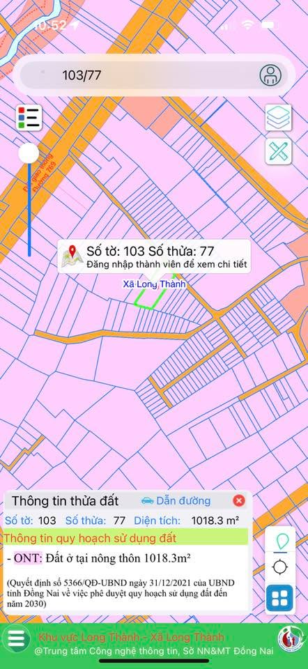 Đất nền Long Thành 1018m² - Sổ hồng sẵn, giá 10.5 tỷ - Đầu tư sinh lời