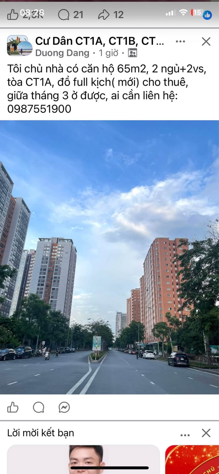 Căn hộ Nghĩa Đô Hoàng Quốc Việt 2PN 10.5 triệu - Bàn giao ngay!