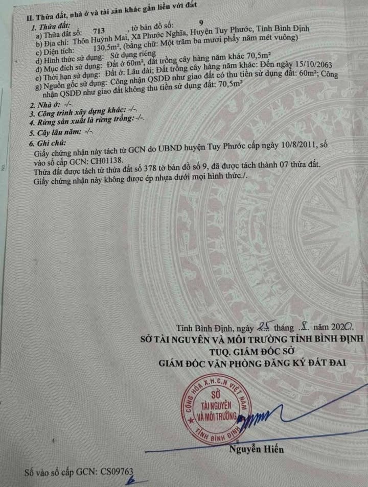 Đất Nền 130m² Huỳnh Mai, Tuy Phước - Sổ Đỏ Sẵn Sàng, Giá Tốt