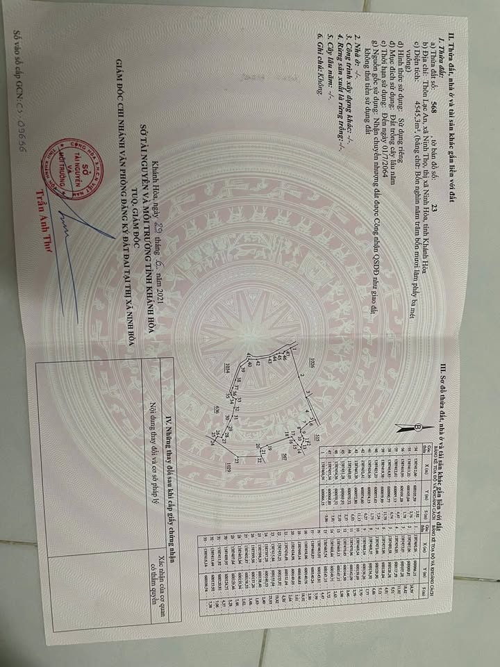 Đất nền Lạc An, Vạn Ninh 4545m² - Sổ đỏ chính chủ