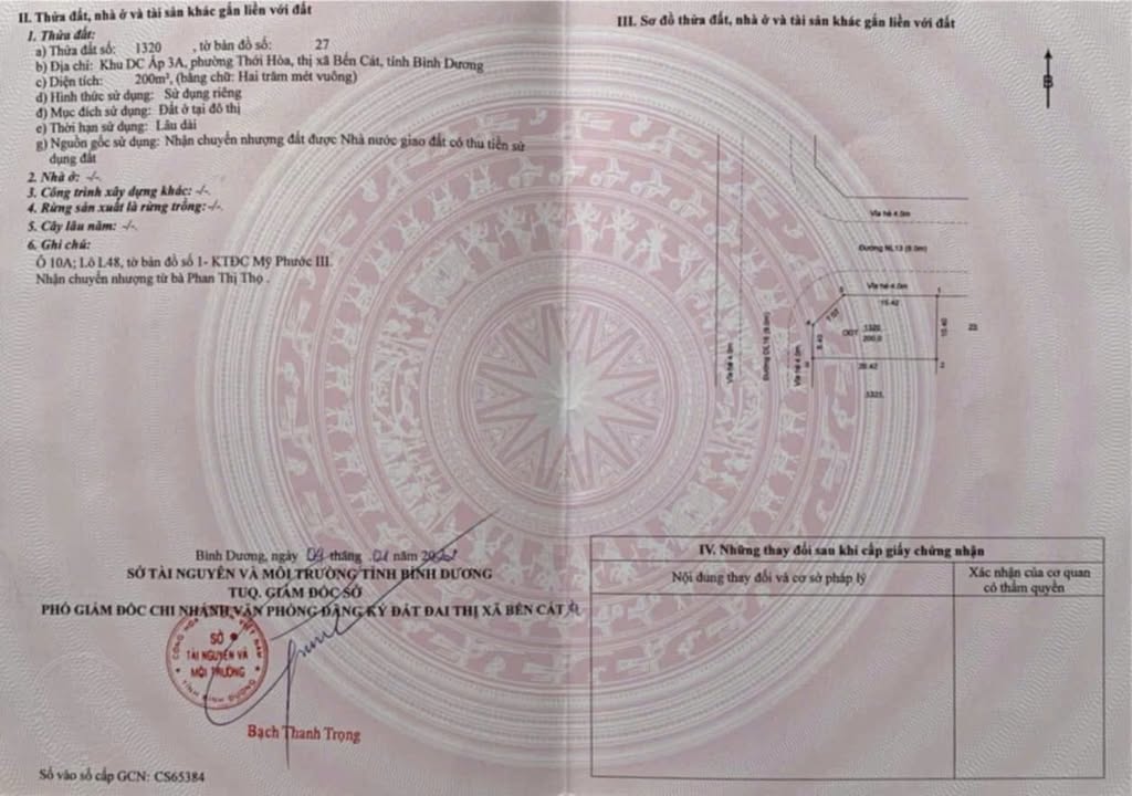 Đất Lô Góc 200m² Mặt Tiền Đường DL16-NL13, Bến Cát - Giá Tốt