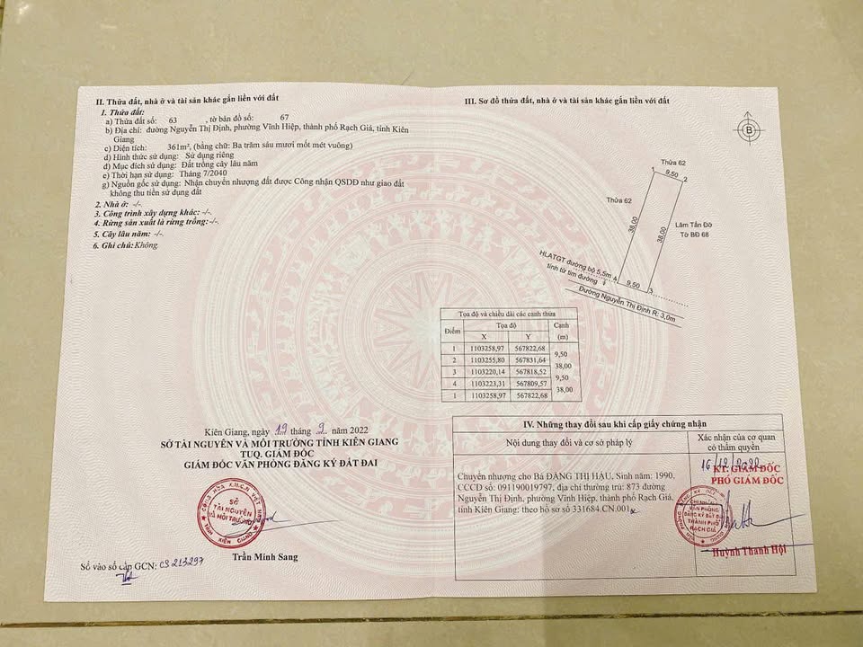 Bán Đất Mặt Tiền Nguyễn Thị Định, Rạch Giá - 380m², Sổ Hồng Sẵn Sàng