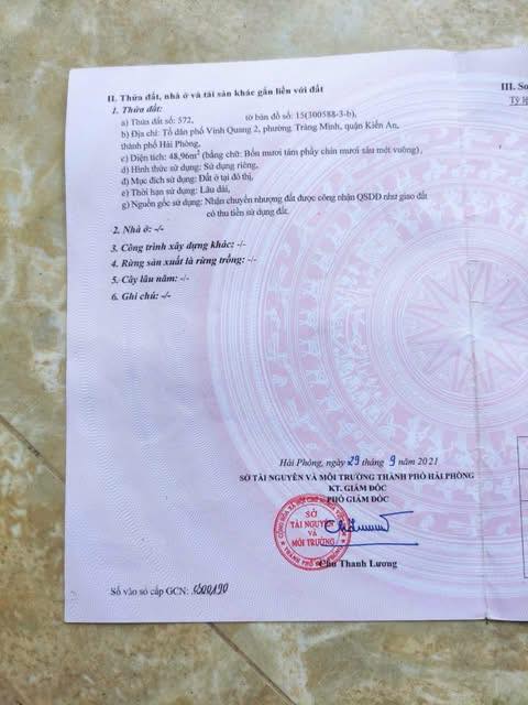 Đất nền Tràng Minh, Kiến An 49m² - Sổ đỏ chính chủ!