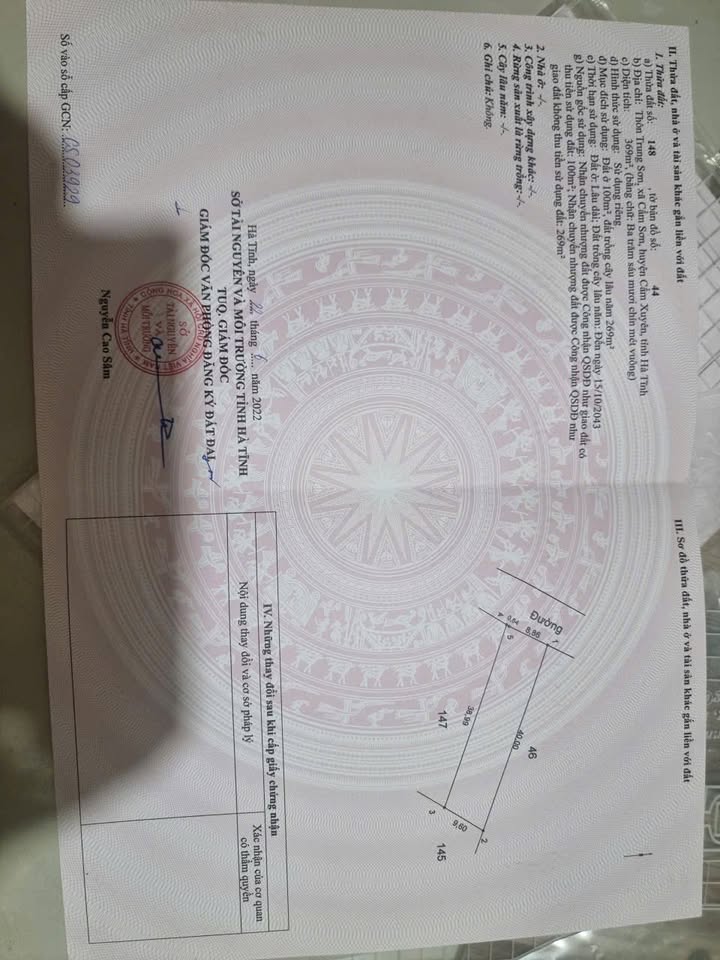 Đất Cẩm Xuyên, Hà Tĩnh - 369m² Sổ Đỏ Chính Chủ, Giá Tốt