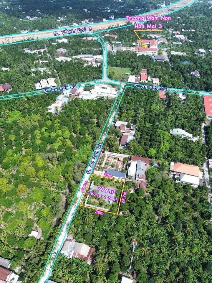 Đất Nền Mặt Tiền An Sơn 44, Thuận An - 779m² Thổ Cư, Giá 10.5 Tỷ TL
