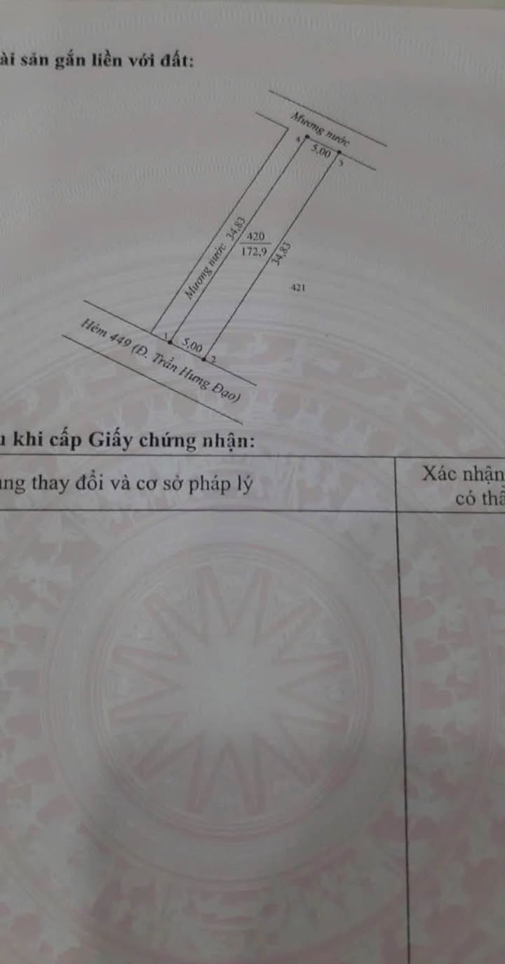 Đất nền Hẻm 449 Trần Hưng Đạo Sóc Trăng 175m² - Sổ đỏ chính chủ