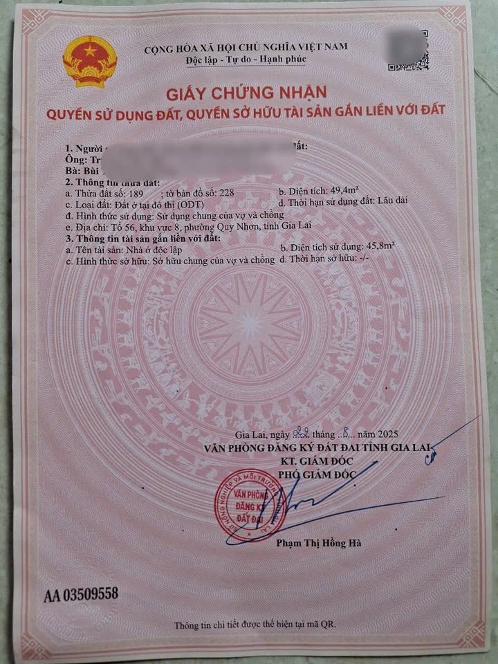 Đất Nền Quy Nhơn 49.4m² - Ngay Trung Tâm, Giá 2.8 Tỷ, Sổ Sẵn