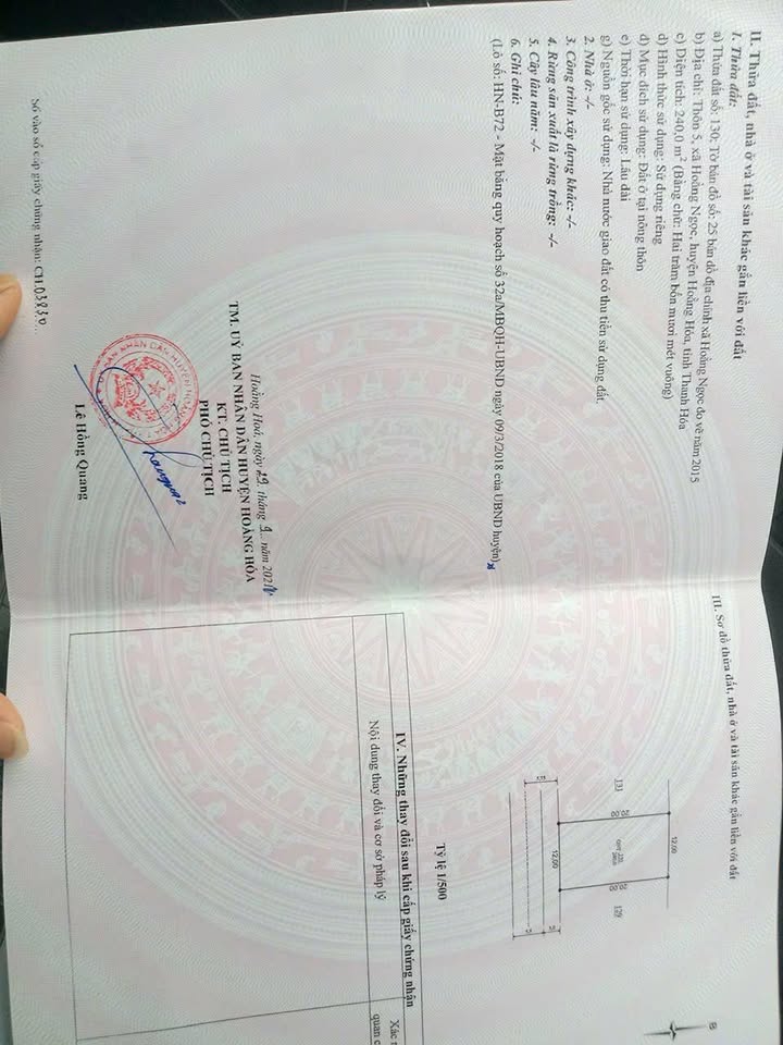 Đất nền Hoằng Ngọc, Hoằng Hoá 240m² - Giá đầu tư tốt!