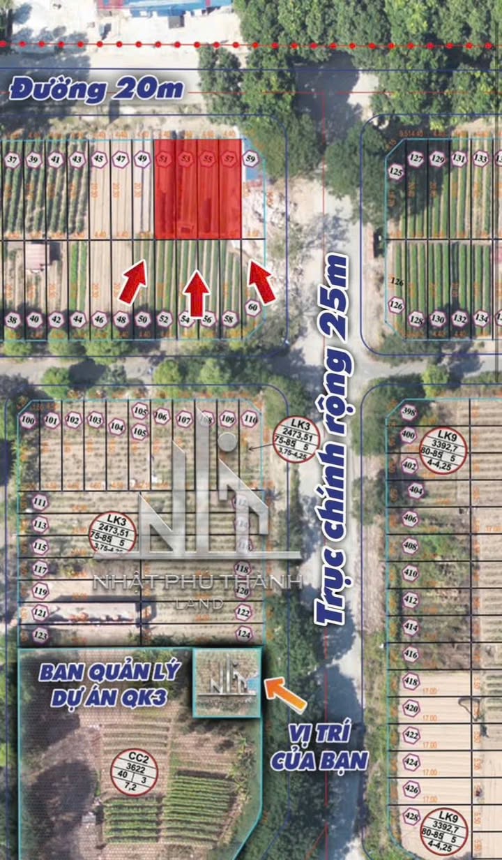 Đất nền Dự án QK3 Hải Phòng - 89.3m² - Mặt tiền 20m, view thoáng