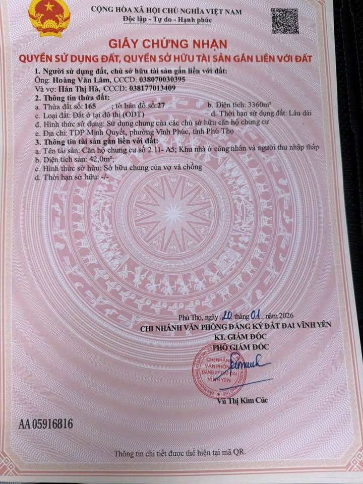 Căn hộ Bảo Quân Vĩnh Yên 42m² giá 700 triệu - Full nội thất!