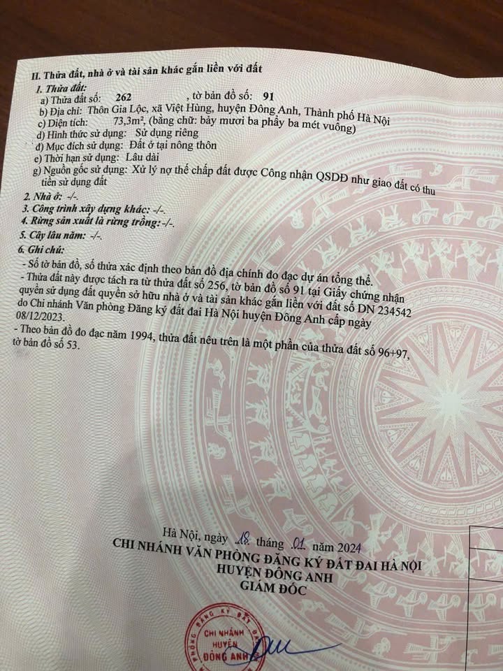 Đất nền 73m² Đông Anh, Hà Nội - Sổ đỏ sẵn sàng, giá đầu tư