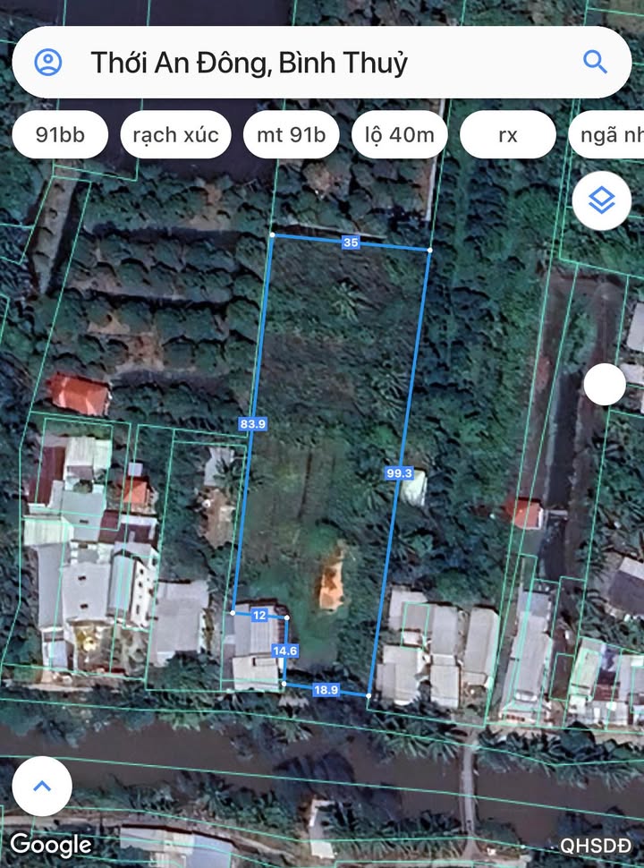 Đất Thới An Đông Bình Thủy 3097m² giá 4 tỷ - Sổ đỏ chính chủ