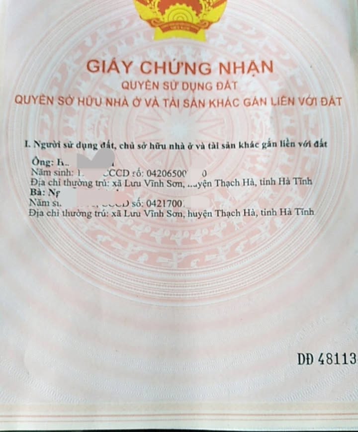 Bán gấp 2 Lô Đất 800m² Xã Toàn Thắng, Hương Khê - Sổ Đỏ Chính Chủ