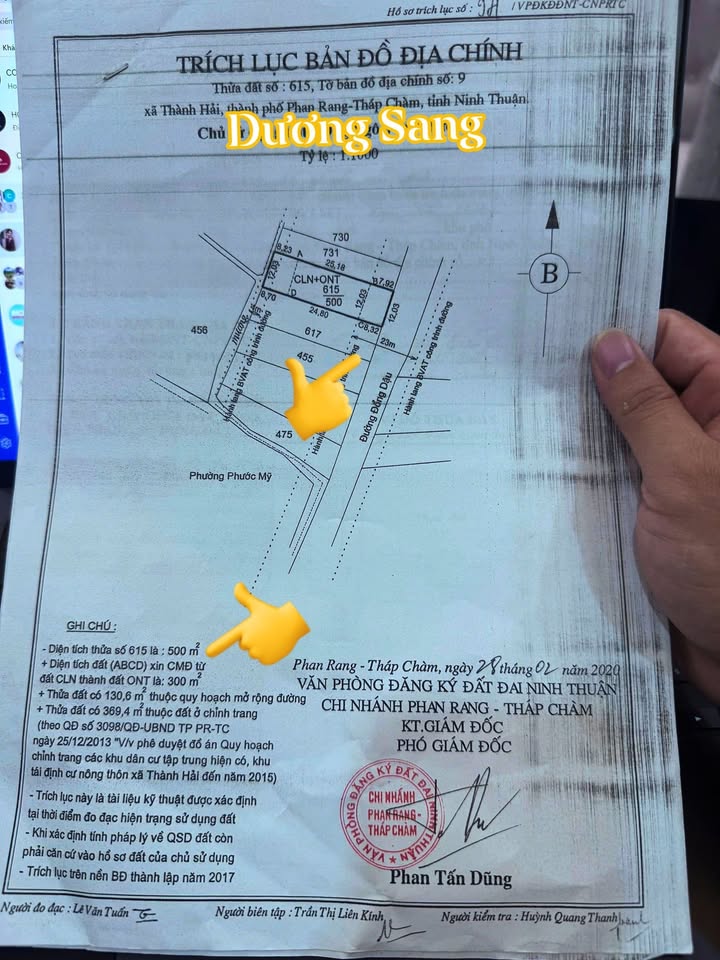 Đất Phan Rang Đổng Dậu 500m² - Sổ đỏ chính chủ