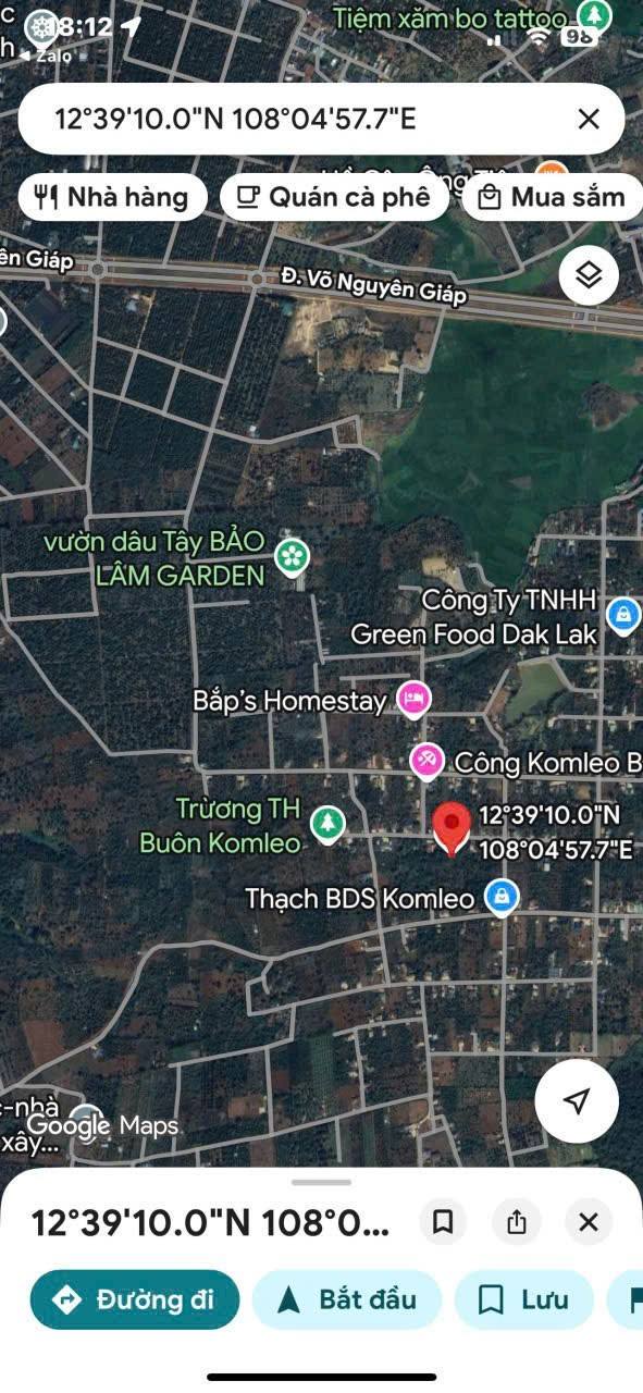 Đất nền Komleo - Tân Lập, Đắk Lắk: 500m² sổ đỏ, giá 2.25 tỷ - Đầu tư sinh lời!