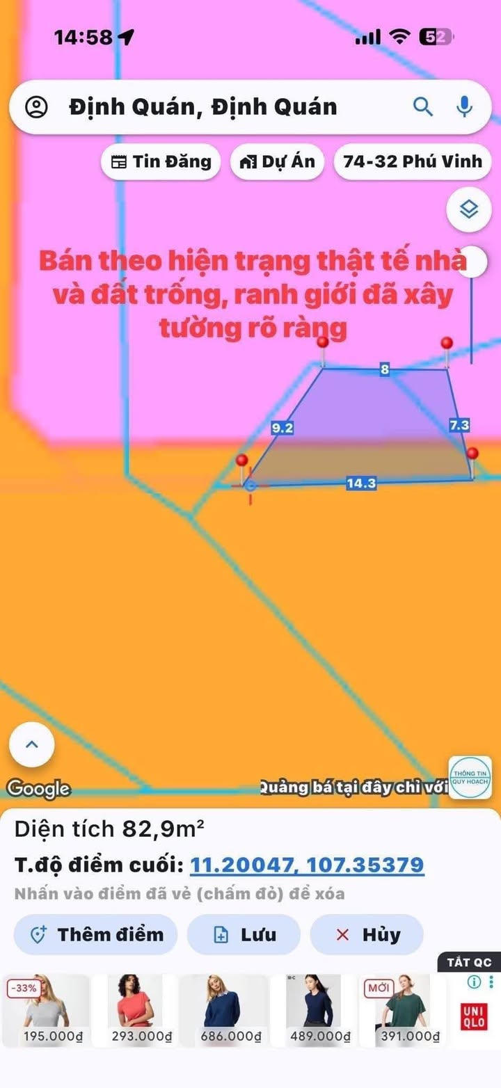 Bán nhà mặt tiền Đường 3 Tháng 2 Định Quán 112m² giá 1.5 tỷ - Vị trí kinh doanh!