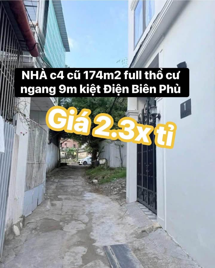 Đất thổ cư 174m² kiệt Điện Biên Phủ, Huế - Sổ hồng sẵn, giá 2.3 tỷ