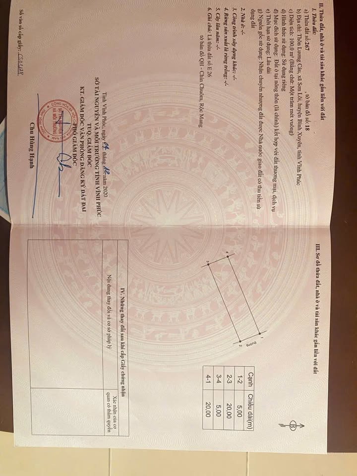 Đất Nền Sơn Lôi, Bình Xuyên 100m² - Giá Đầu Tư Tốt, Tiềm Năng Vượt Trội!