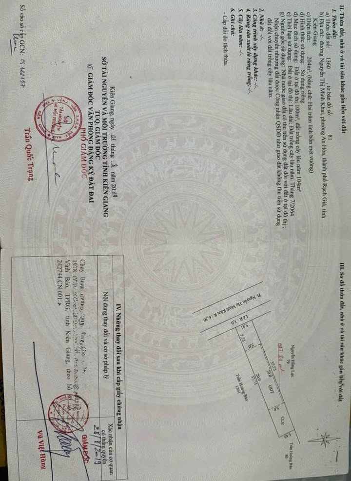 Đất Nền Mặt Tiền Nguyễn Thị Minh Khai, Hà Tiên 2038m² - Giá Đầu Tư Tốt