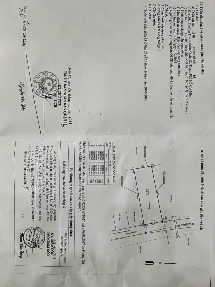 Đất nền Tô Ngọc Vân Q12 114m² giá 4.2 tỷ - Đường to ô tô!