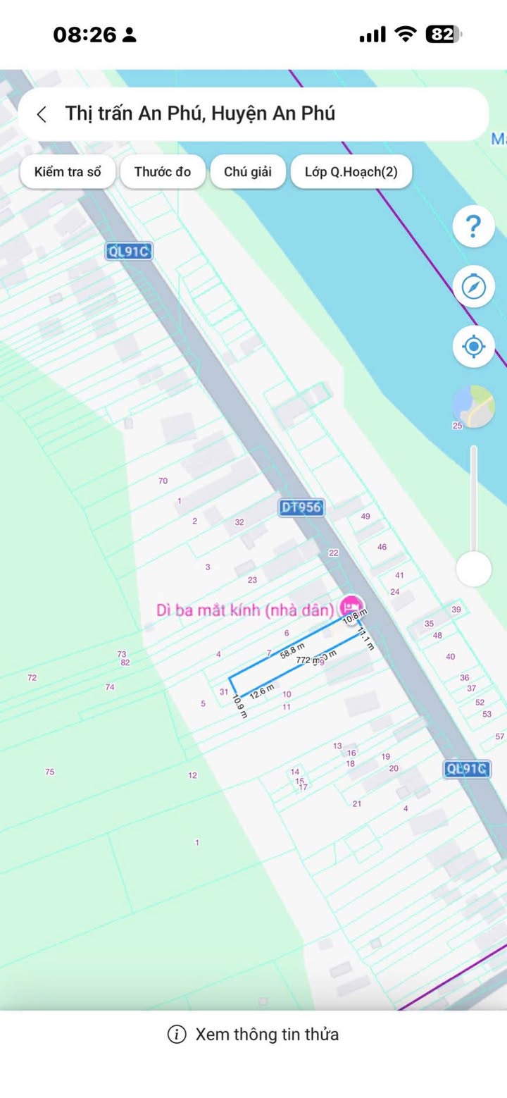 Đất nền TT. An Phú, An Giang 767m² - Ngang rộng, giá 3 tỷ - Đầu tư sinh lời
