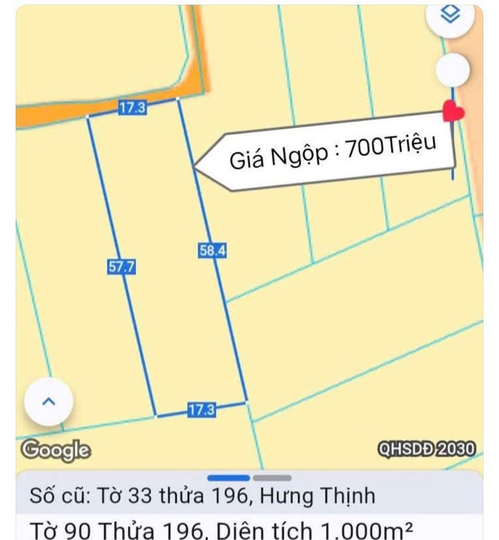 Đất Nền Mặt Tiền Hưng Thịnh, Trảng Bom - 170m², Giá Ngộp 700 Triệu