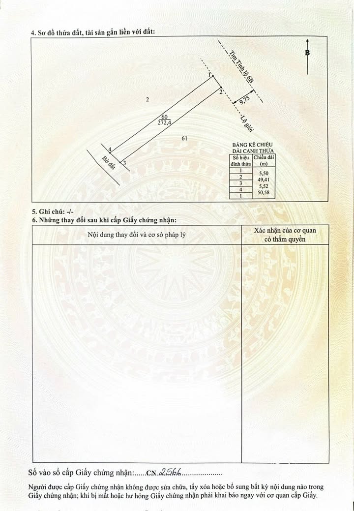 Đất Mặt Tiền Tỉnh Lộ 6B Phong Điền - 272m² Giá Mềm