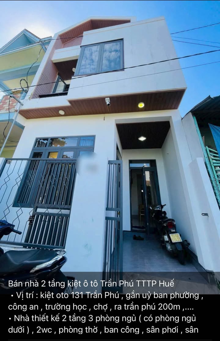 Nhà 2 Tầng Kiệt Ô Tô Trần Phú Huế - 55m² Sổ Hồng Hoàn Công