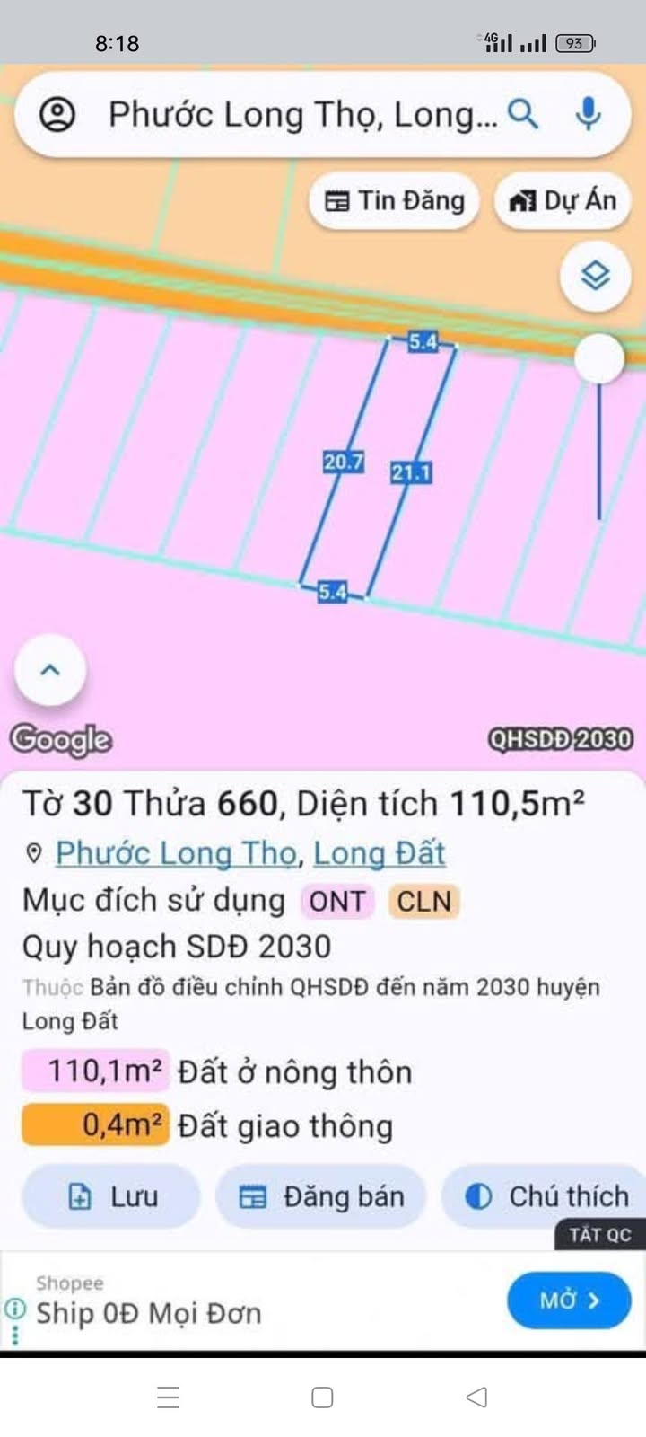 Bán Gấp 2 Lô Liền Kề Đất Đỏ - Sổ Hồng Riêng 113.4m² - Giá 660 Triệu/Lô